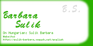 barbara sulik business card